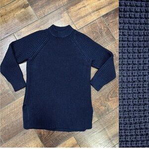 Navy Blue Womens Tunic Length Sweater - Everlane Size Small